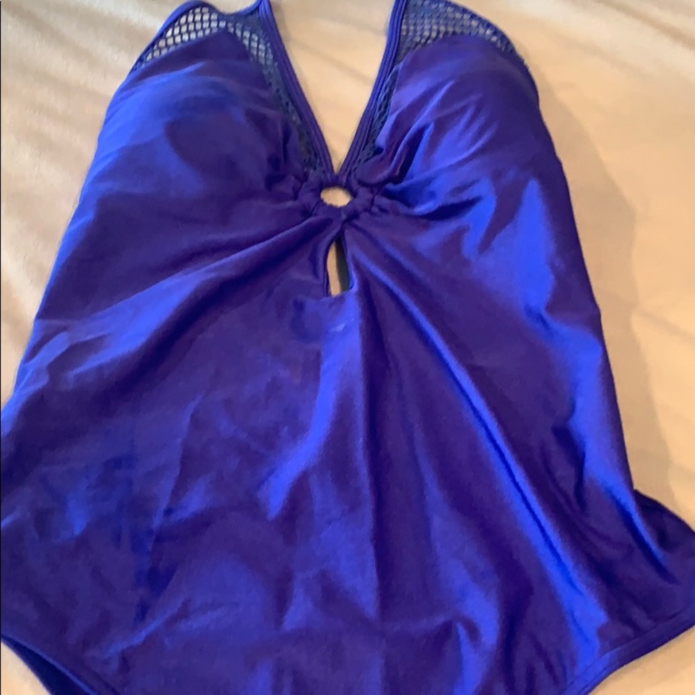 One piece halter style bathing suit